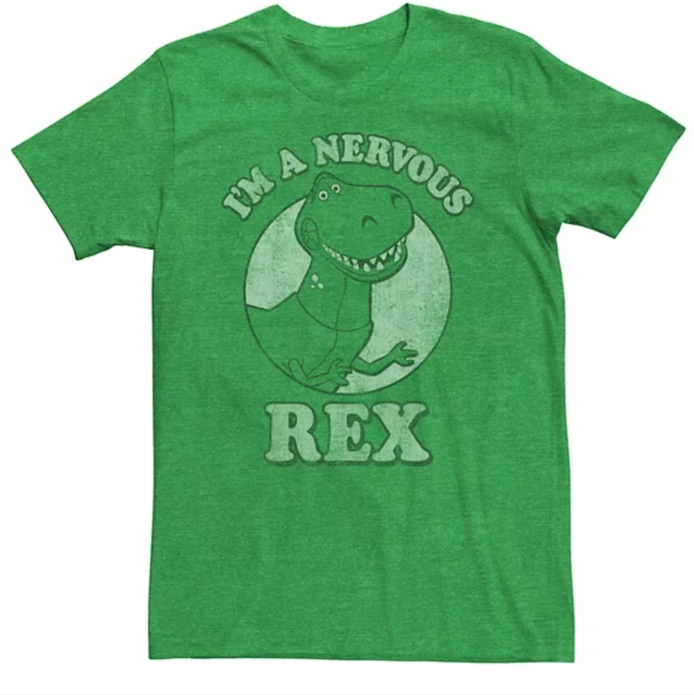 Pixar Toy Story Rex Nervous Tee Shirt Mens XXL